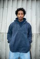 FLEECE IN NAVY BLUE RELAXED FIT HEAVYWEIGHT MATERIAL 90S Y2K