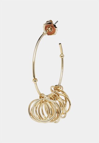 GOLD PLATED SPIN ME AROUND HOOP EARRINGS