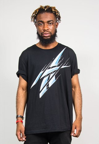 REEBOK VINTAGE BLACK GRAPHIC T-SHIRT