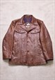 Vintage 90s Next Brown Leather Jacket 