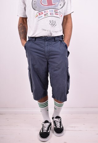 SERGIO TACCHINI MENS VINTAGE SHORTS W34 BLUE 90'S