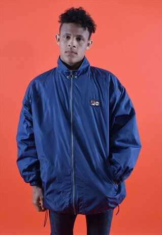 NAVY FILA WATERPROOF COAT