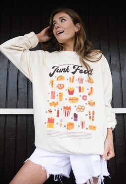 Junk Food Guide Women's Graphic Sweatshirt 