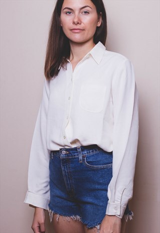 VINTAGE WHITE PINSTRIPE SHIRT