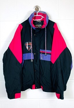 Vintage Etirel Ski Jacket Black and Pink