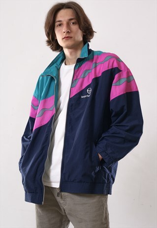 90'S VINTAGE MENS SERGIO TACCHINI WINDBREAKER TRACK JACKET