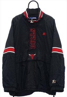 Vintage Starter Chicago Bulls NBA Black Jacket Womens