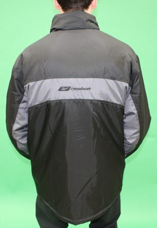 reebok jacket vintage mens grey