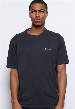 VINTAGE CHAMPION LOGO T-SHIRT BLACK