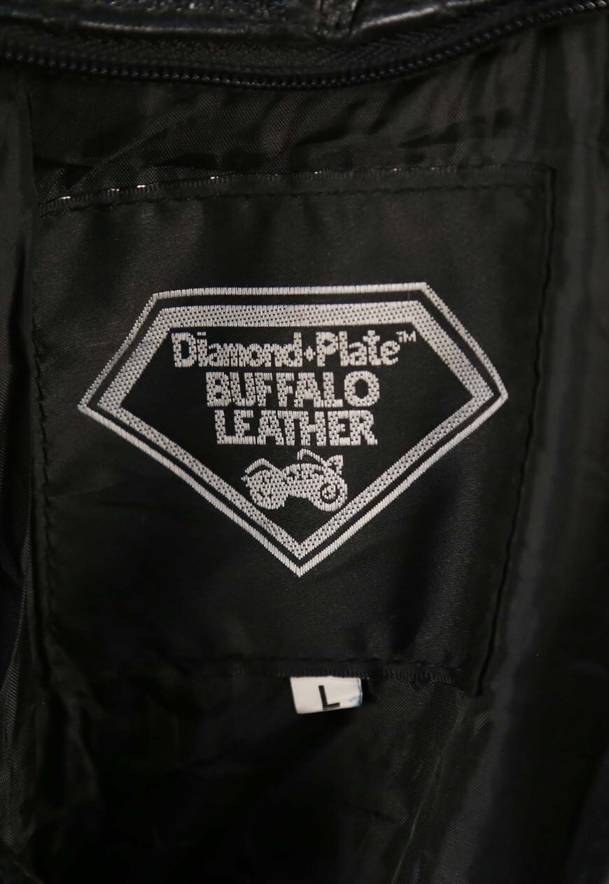 Diamond plate cheap leather jacket