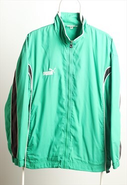 Vintage Puma Sportswear Logo Jacket Green