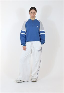 Nike 80's quarter zip sweatshirt in in two tone blue