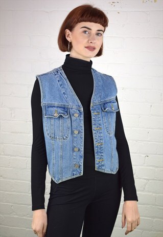 VINTAGE 90'S SLEEVELESS DENIM JACKET