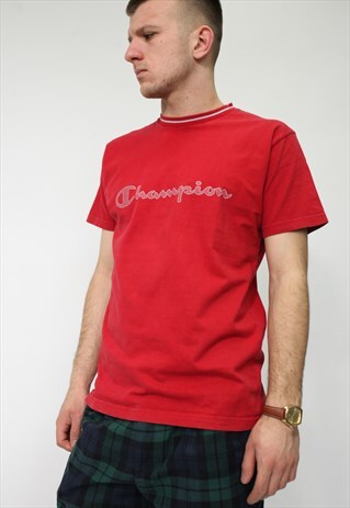 VINTAGE CHAMPION RED T-SHIRT