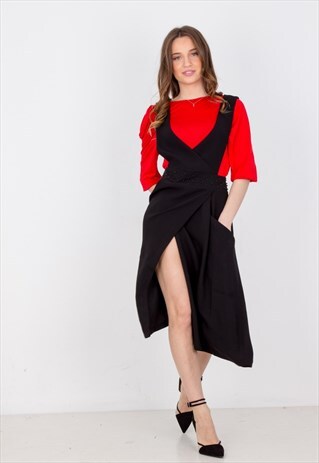 STRAPPED SKIRT WITH PEARLS