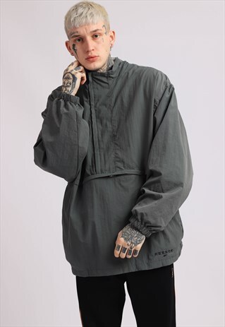 VINTAGE REEBOK 1/2 ZIP SHELL JACKET
