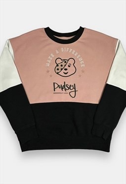 Vintage 90s Pudsey pink and black sweatshirt size M