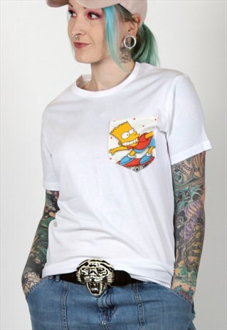 90S BART SIMPSON ORGANIC COTTON POCKET TSHIRT