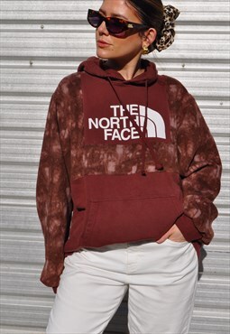 Y2K vintage The North Face reworked tie dye fleece hoodie