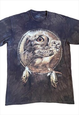 2011 The Mountain Owl brown tie dye tshirt 
