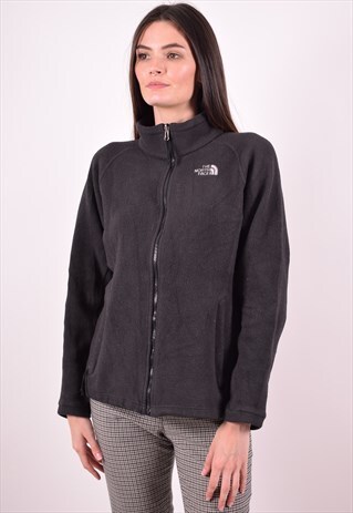 THE NORTH FACE WOMENS VINTAGE FLEECE JACKET LARGE BLACK 90S