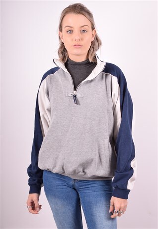 CHAMPION WOMENS VINTAGE SWEATSHIRT JUMPER LARGE GREY 90S
