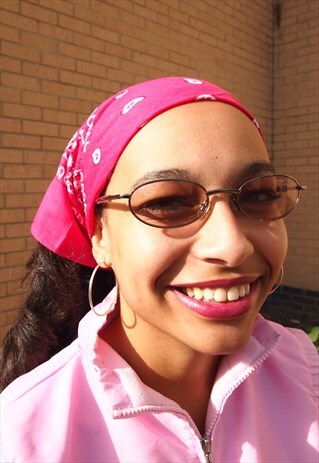 HOT PINK BANDANA SCARF