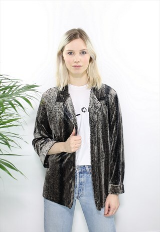 VELVET JACKET GREY-SILVER