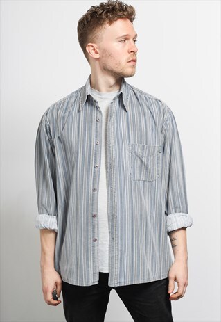 VINTAGE CORDUROY STRIPED SHIRT