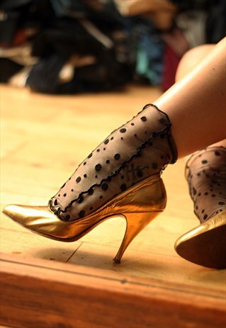 VINTAGE 90S DOLCIS GOLD HIGH HEELS