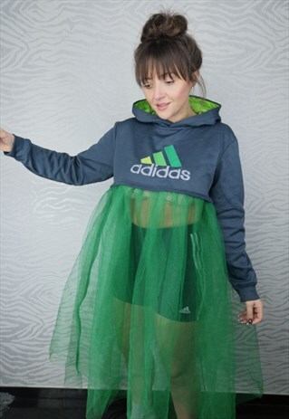 VINTAGE REWORKED HOODED DRESS