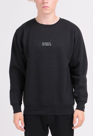 BLACK COORDINATES SWEATSHIRT