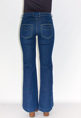 RETRO FCUK SLIM FIT WIDE LEG FLARES