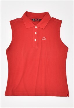 Vintage 90' s Kappa Polo Shirt Sleeveless Red