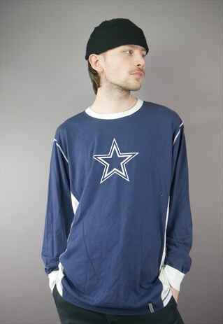 Vintage Reebok NFL Dallas Cowboys L/S T-Shirt in Blue