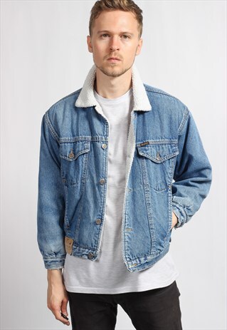VINTAGE FLEECED LINED DENIM JACKET