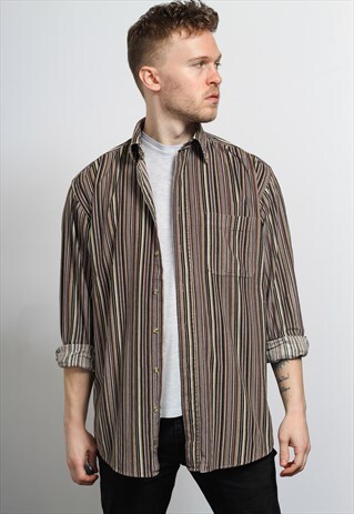 VINTAGE CORDUROY STRIPED SHIRT