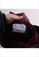 VINTAGE 90'S CHAMPION HOODIE SPELLOUT PULLOVER BURGUNDY