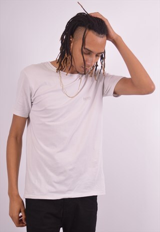 VINTAGE HUGO BOSS T-SHIRT TOP WHITE