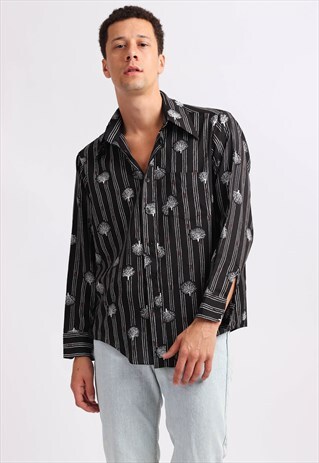 VINTAGE LANDMARK PATTERN LONG SLEEVE SHIRT