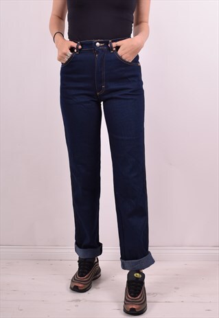 LEE WOMENS VINTAGE JEANS W26 L34 BLUE 90S