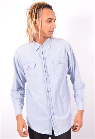 VINTAGE WRANGLER SHIRT BLUE