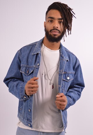 CARRERA MENS VINTAGE DENIM JACKET MEDIUM BLUE 90S
