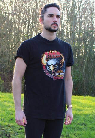 VINTAGE 90S HARLEY DAVIDSON NEW YORK T-SHIRT - LARGE