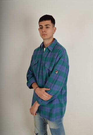 VINTAGE FILA FLANEL SHIRT 90'S MADE IN ITALY (2781)