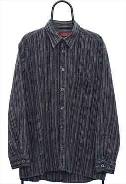 Vintage Ahlemeyer Navy Striped Shirt Womens