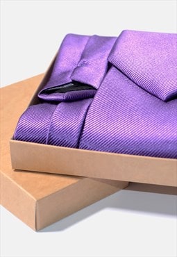 80s vintage necktie men purple violet retro tie gift for him