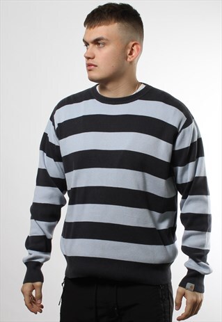 VINTAGE CARHARTT STRIPED KNITTED JUMPER