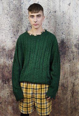 Tartan check shorts chess pattern crop overalls in yellow