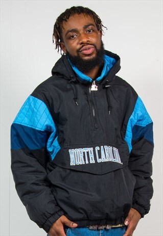 VINTAGE STARTER NORTH CAROLINA QUARTER ZIP JACKET COAT